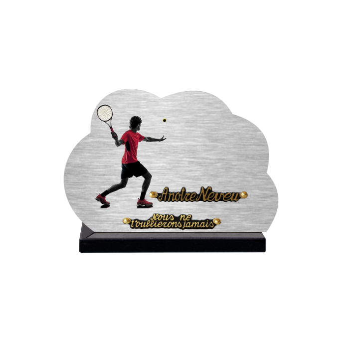 Plaque dibond forme nuage tennis