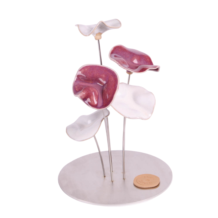 Rond 5 fleurs - Douceur scintillante 16x25cm