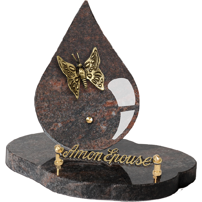 Plaque forme bronze papillon 15x20cm