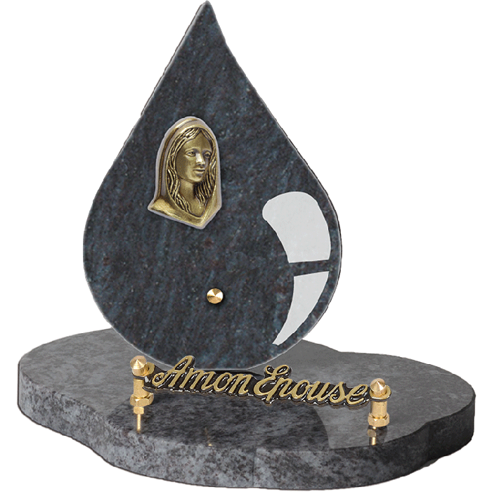 Plaque forme bronze Vierge Marie 15x20cm