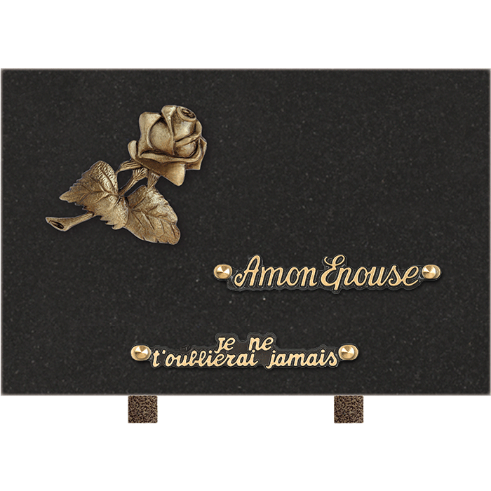 Plaque bronze rose 20x30cm