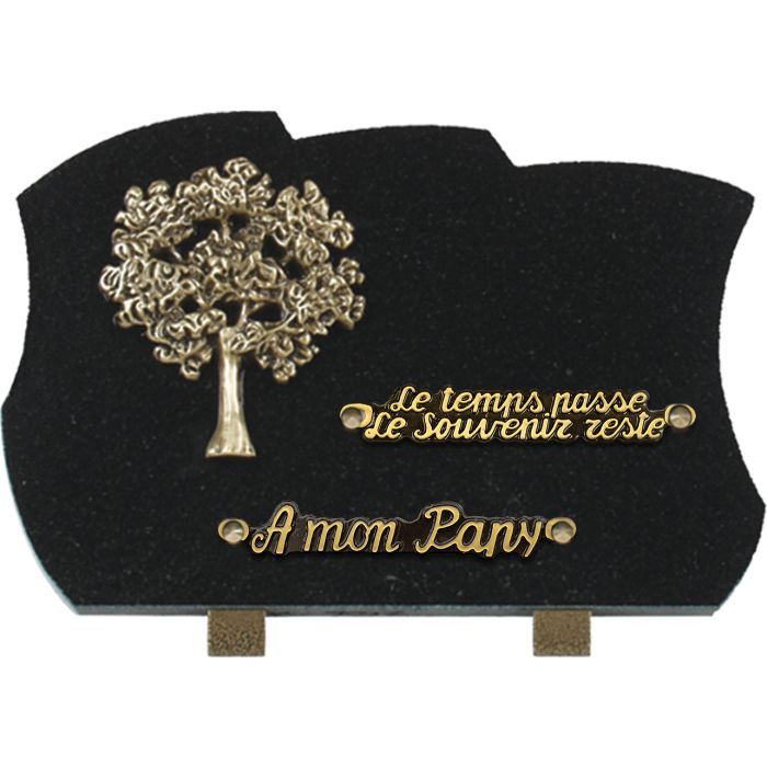 Plaque forme bronze arbre de vie 20x30cm 