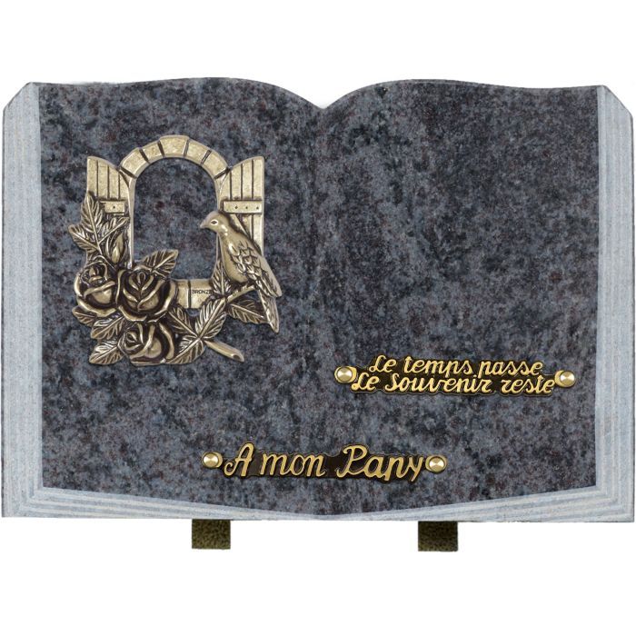 Plaque livre bronze fenêtre 25x35cm 