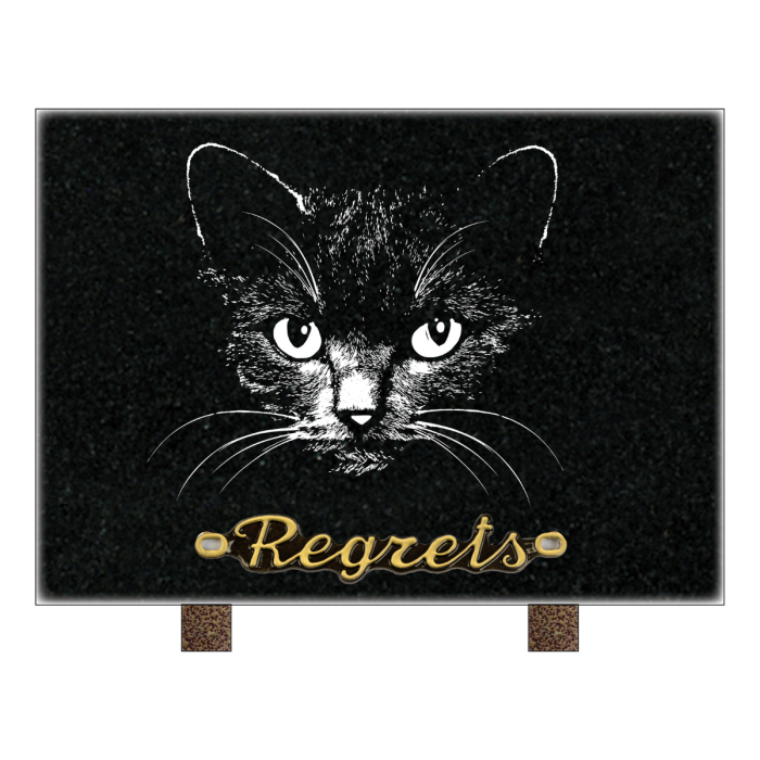 Plaque rectangle tête chat 25x18cm  