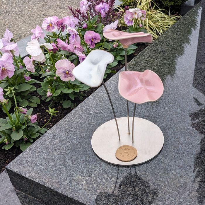 Rond 3 fleurs - Terre & Tonique 16x25cm