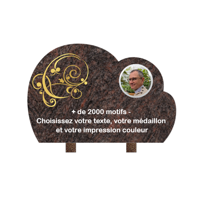 Plaque funéraire personnalisable nuage 30x20cm