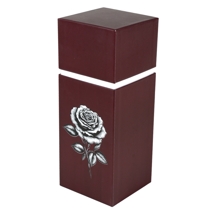 Urne dispersion carrée motif rose