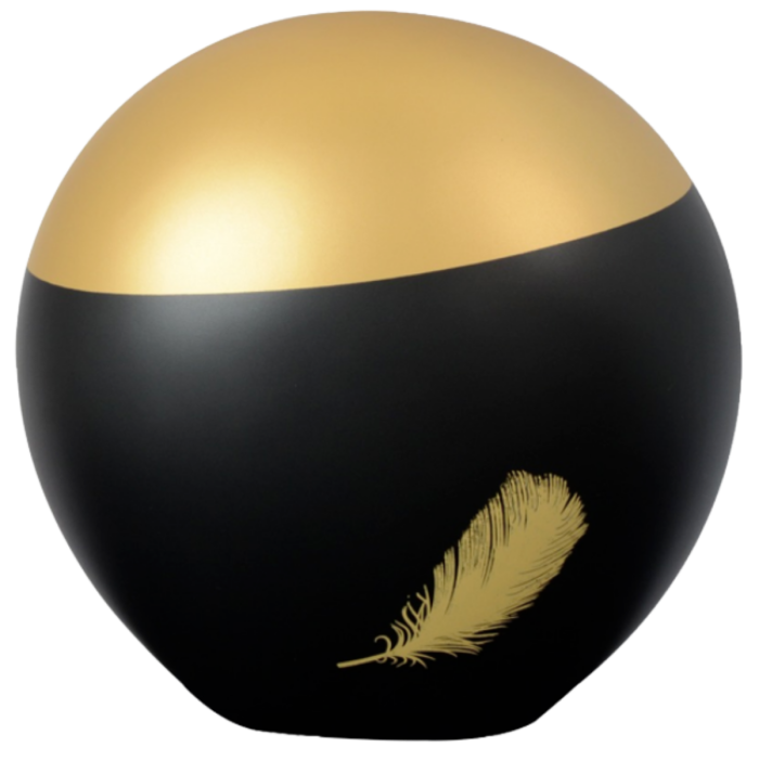 Urne Eole Noir Or