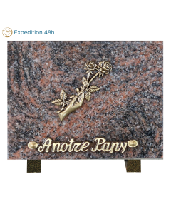 Plaque bronze main roses 15x20cm