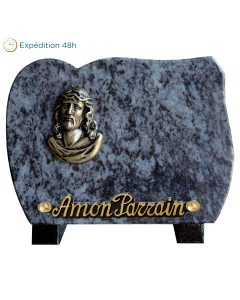 Plaque forme bronze Jésus Christ 15x20cm