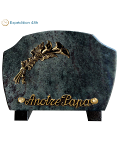 Plaque forme bronze arum 15x20cm