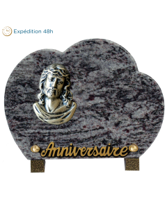 Plaque nuage bronze Christ 15x20cm