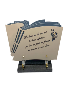 Plaque plexiglas livre ouvert 30x24cm