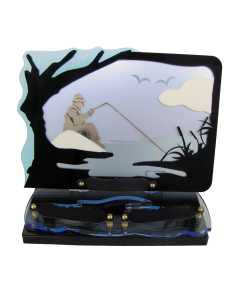 Plaque plexiglas pêche 26x35cm