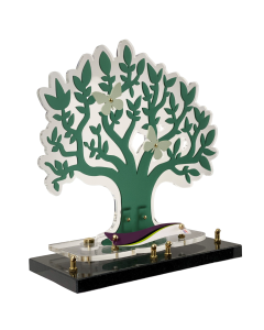 Plaque plexiglas arbre papillons 34x34cm