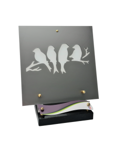 Plaque plexiglas carré colibris 26x22cm