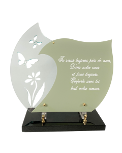 Plaque plexiglas blanche texte "Maman" 24,5X34cm