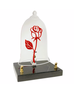 Plaque plexiglas cloche rose rouge 15x5x22,5cm