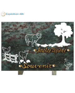 Plaque gravure campagne 20x30cm