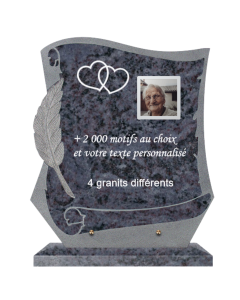 Plaque funéraire personnalisable parchemin 40x35cm