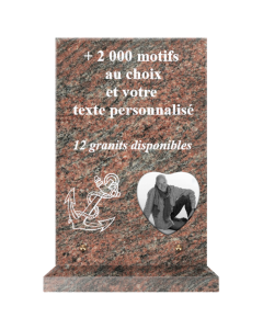 Plaque funéraire personnalisable rectangle-verticale 25x35cm