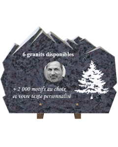 Plaque funéraire personnalisable montagne 40x30cm