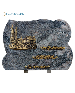 Plaque forme bronze cypres 30x40cm