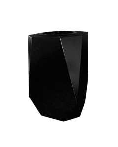 Grand vase carré - noir fin