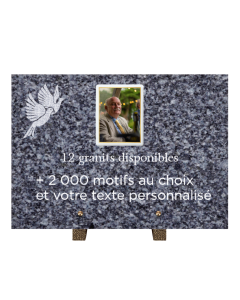 Plaque funéraire personnalisable rectangle 35x25cm