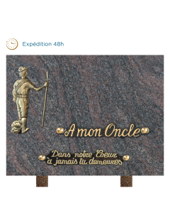 Plaque bronze randonneur 18x25cm