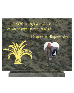 Plaque funéraire personnalisable rectangle 40x30cm