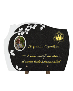 Plaque funéraire personnalisable arrondie-arbre 30x40cm