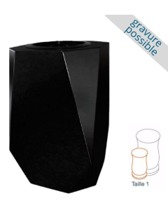 Petit vase carré - noir fin