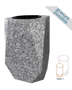 Petit vase carré - gris