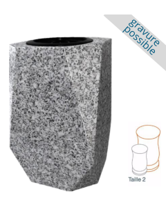 Grand vase carré - gris