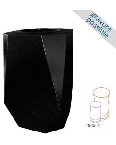 Grand vase carré - noir fin