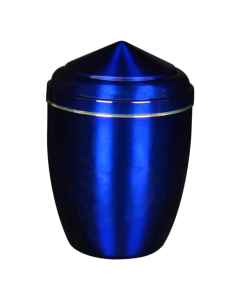Urne liseret doré bleue