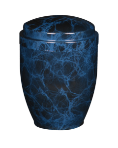 Urne marbrée bleue