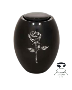 Urne empreinte rose noire