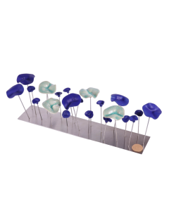 Champs de fleur - Bleus Nuancés 58x18x17cm