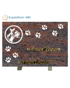 Plaque gravure chien empreinte 20x30cm