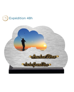 Plaque dibond forme nuage pêche