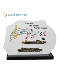Plaque dibond forme notes de musique
