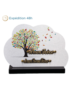 Plaque dibond forme nuage arbre coloré