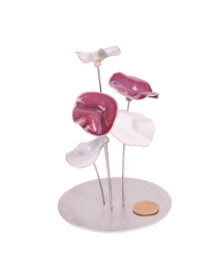 Rond 5 fleurs - Douceur scintillante 16x25cm