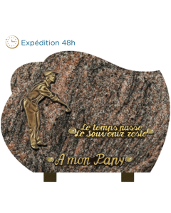 Plaque forme bronze pétanque 18x25cm