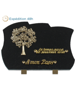 Plaque forme bronze arbre de vie 20x30cm