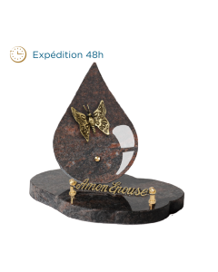 Plaque forme bronze papillon 15x20cm