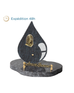 Plaque forme bronze Vierge Marie 15x20cm
