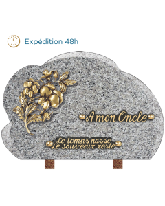 Plaque nuage bronze pensées 20x30cm